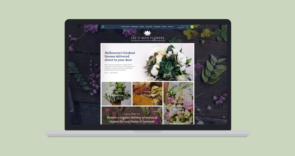 Say it with Flowers - create a website with DPD creative